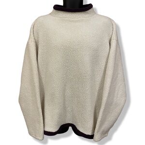 Vintage 90s Purple Mountain Sherpa Fleece Sweater